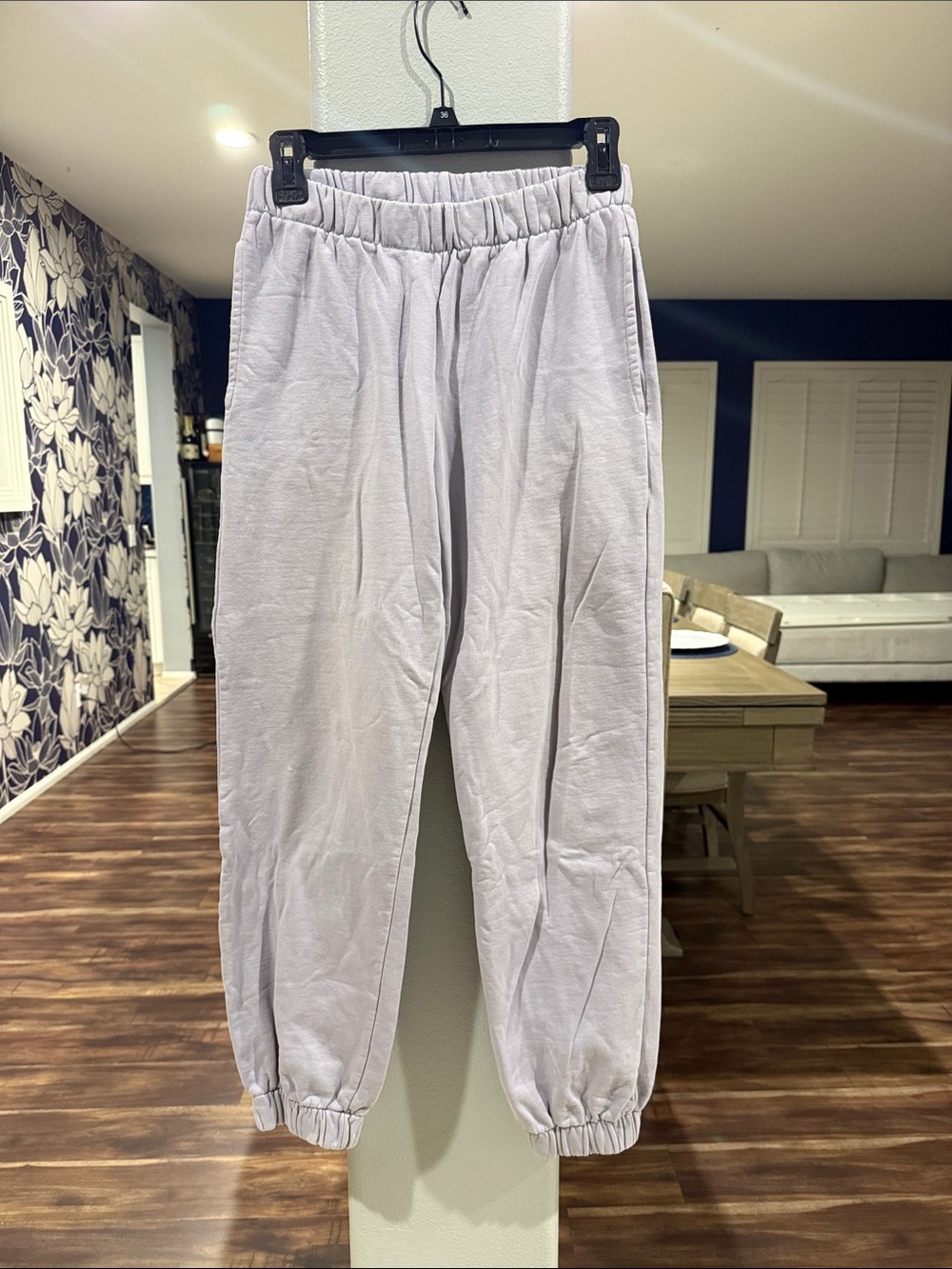 Brandy Melville Light Purple Women's Elastic-Waist Joggers